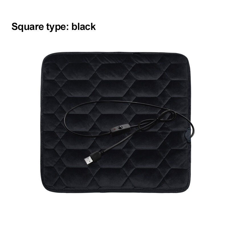 Keep Warm Car Heating Cushion Winter Car Mat Car Universal Seat Electric Heating Seat Cushion USB 5V Auto Electric Heating Seat: A