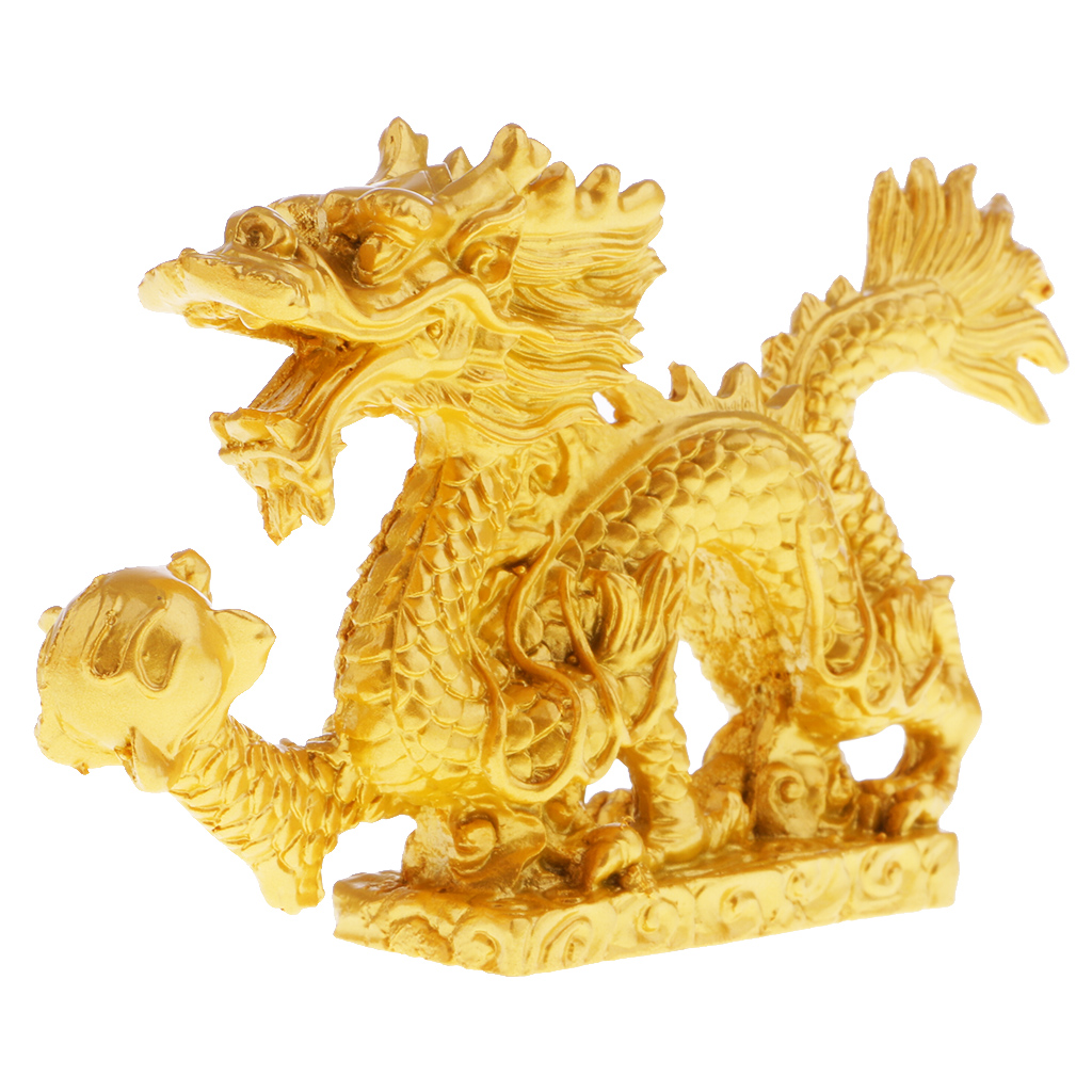 Sculpture de Statue de Dragon Feng Shui chinois attirer la richesse et la bonne chance ornement Animal meubles de maison richesse et chance