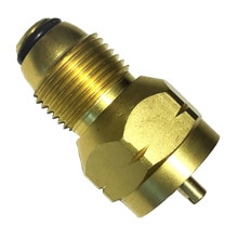 Adaptador de repuesto de propano, licuado de Gas, tanque cilíndrico pequeño de 1lb, carcasa calefactora Coleman de latón, accesorios para estufa de exterior