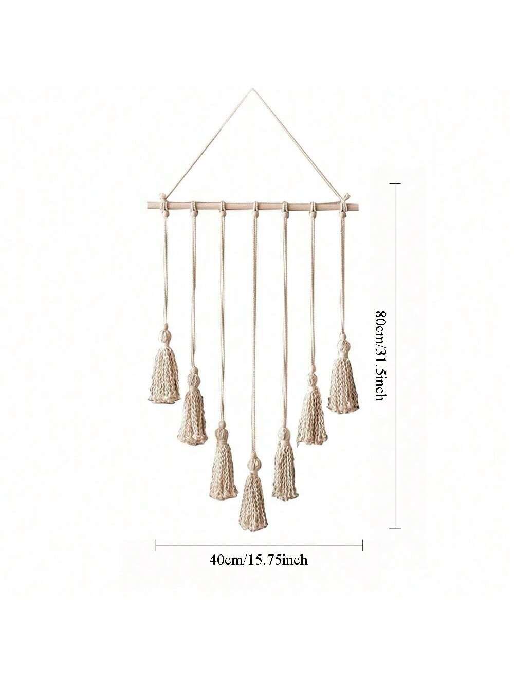 Bohemian Photo Wall Material Kit with 10 Clips, Tapestry Handmade Rope Photo Decoration Wall Hanging Birthday Graduation: Yellow