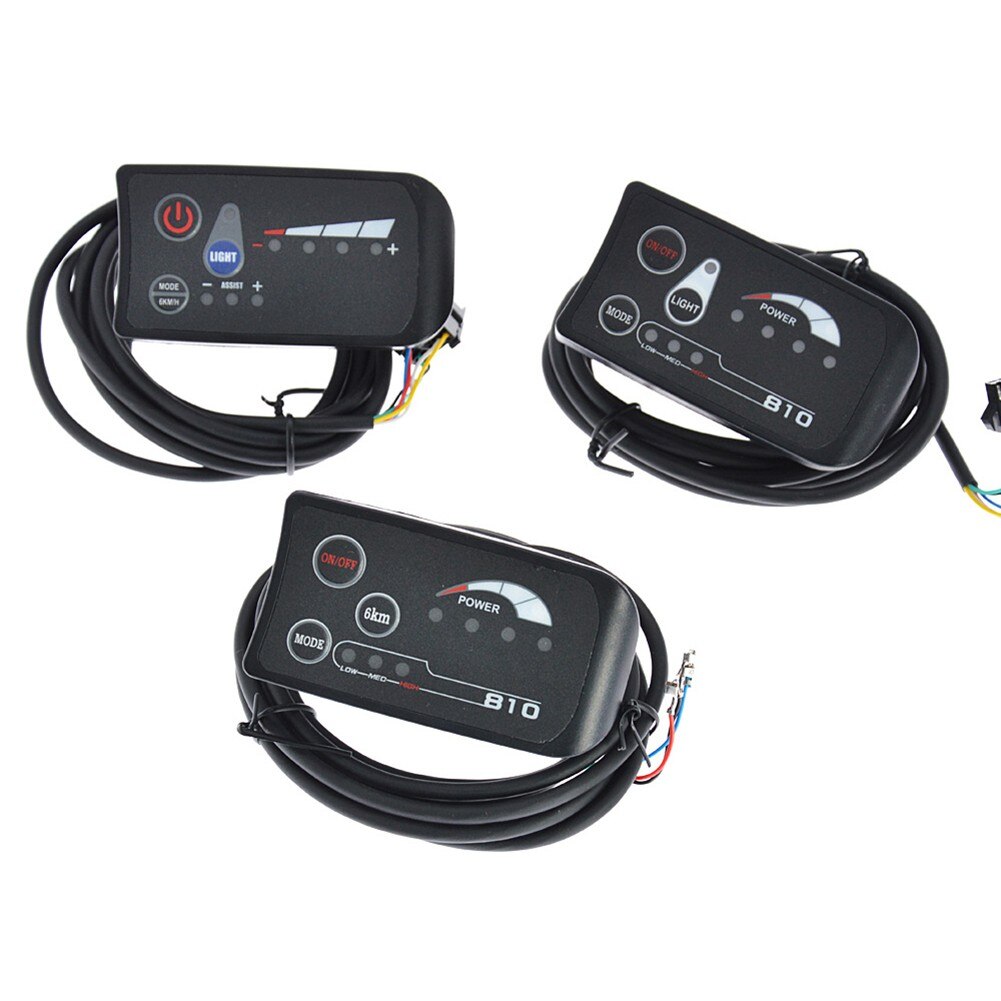 Led display elsykkel e-sykkel 24v/36v/48v hastighetskontroll 810 instrument led display kontroller plastpanel sykkeltilbehør