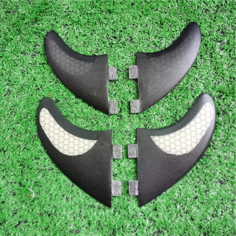 BiLong FCS Quad fin a Set Surfboard Fins for FCS fin Box Multi-size glass fiber surf Fin surfing boogie board Surfboards: Clear