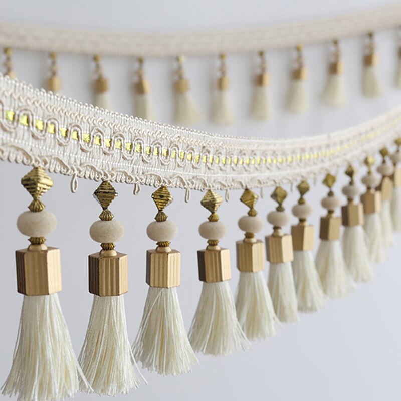 3M Kwastje Kralen Fringe Rand Gordijn Accessoires Trim Kant Boho Bekleding DIY Party Opknoping Ring Koorden Ambachten Naaien Decor: Oranje
