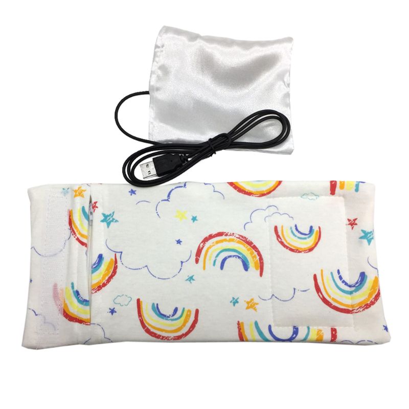 10 väriä matka rattaiden laukku usb maidon vedenlämmitin eristetty laukku vauvan imetyspullon lämmitin 28.0cm*13cm: C