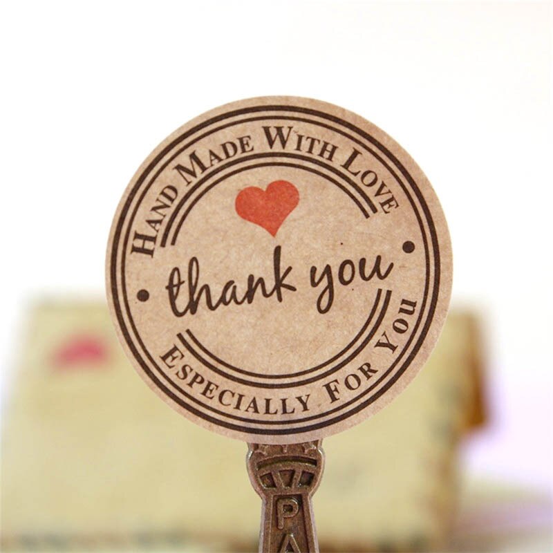 Custom kraft paper roll sticker thank you sticker packing seal label sticke rНаклейка уплотнения