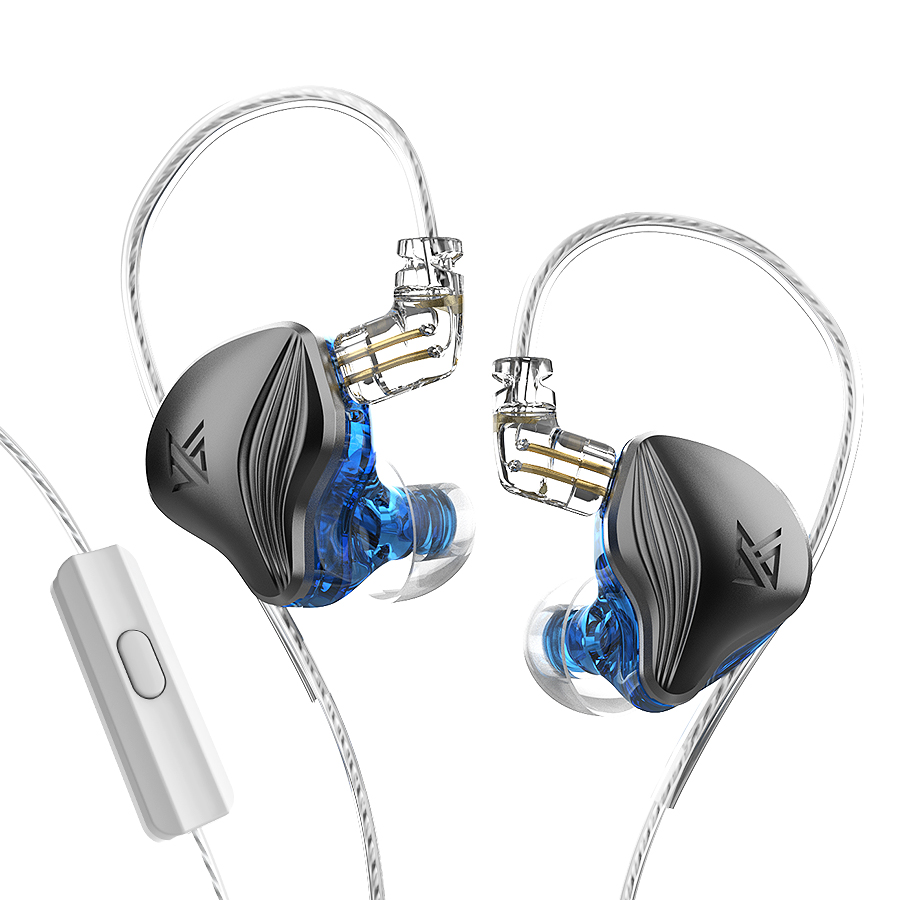 KZ ZEX Metal In-Ear Koptelefoon - Elektrostatische Dynamische Hi-Fi Stereo Bas Muziek Oordopjes met Mic: Geel