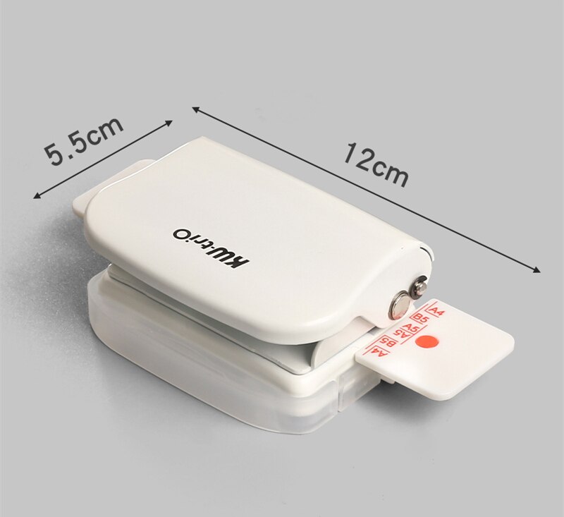 KW-trio 6-Hole Paper Punch Handheld Metal Hole Puncher Capacity 6mm for A4 A5 B5 for Notebook Scrapbook Diary Binding 99H9
