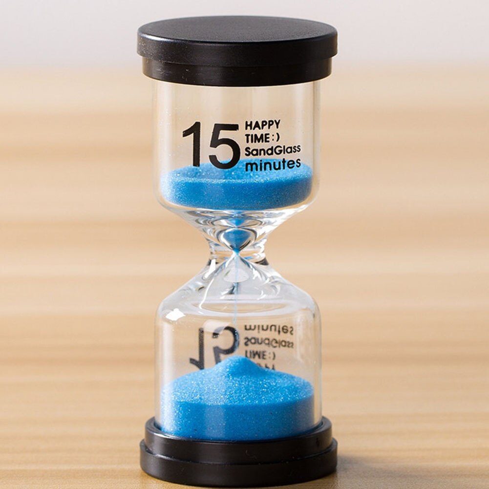 Sand klokke sand timer barnepynt kjøkken timer husholdning sandglass skrivebordspynt dekorative 5/10/15/30 min: Blå / 5 min