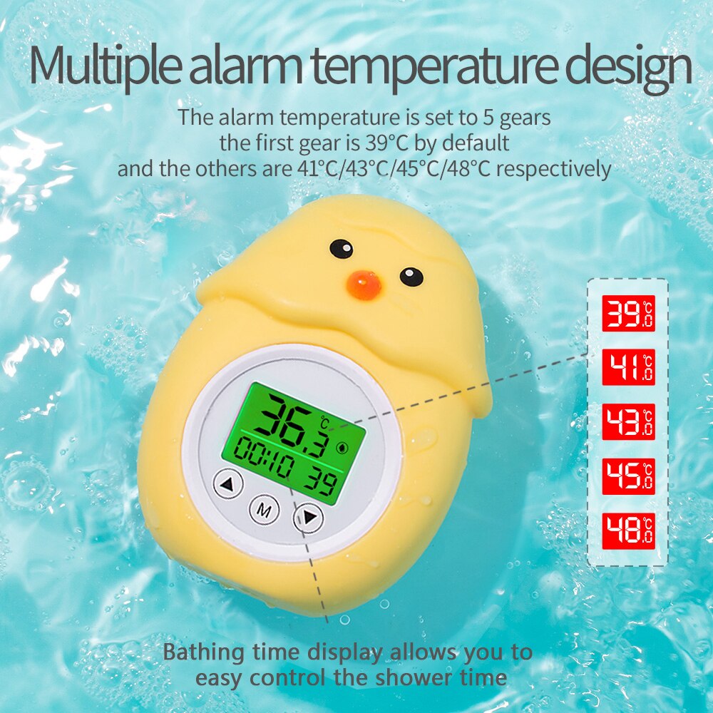 Baby Water Thermometer Bad Thermometer Met Kamertemperatuur Tri-Color Backlit Display Drijvende Bad Speelgoed Veiligheid Temperatuur