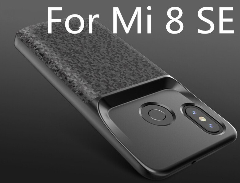 For Xiaomi Mix 2 Battery Charger Case for Xiaomi Mi 8 9 SE Mix 2 2s 6 6XBackup Power Bank 5500mah External Charger Cover Case: Black For Mi 8 SE