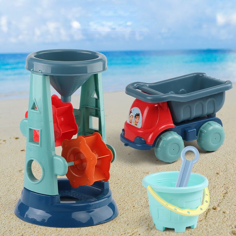 Strand Speelgoed Zandbak Siliconen Emmer En Zand Speelgoed Zandbak Outdoor Zomer Speelgoed Water Spel Winkelwagen Scoop Kind Schop Voor kids