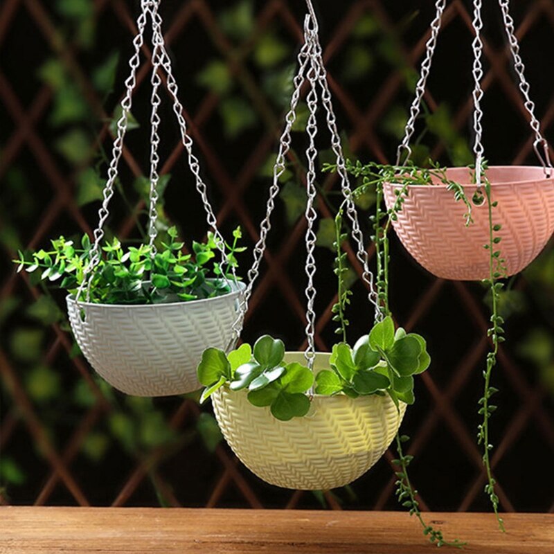 Plants Hanging Basket for Succulents cacti Grasses Drainer Flowers Indoor Outdoor Plant Hanger Flower Basket Hanging Planter