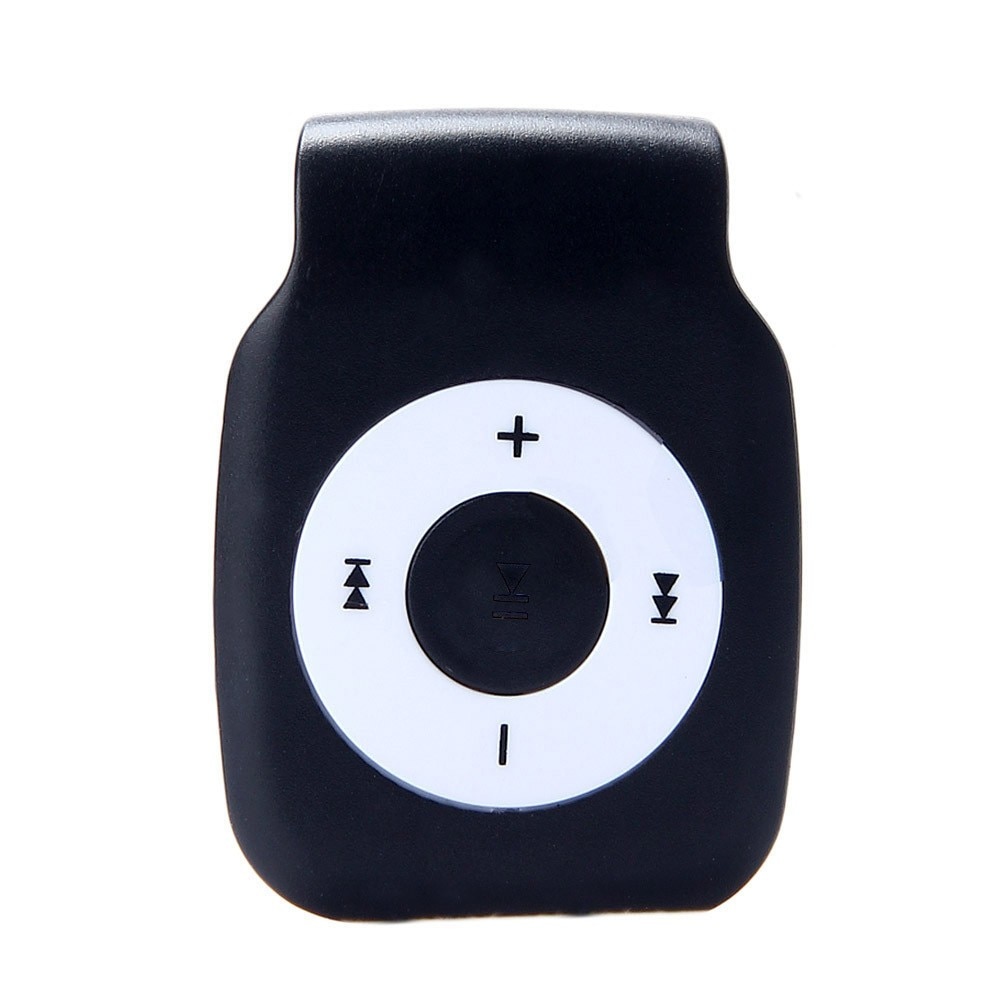 Odtwarzacz MP3 Clip Metal Plastik - Slot na Kartę Micro SD TF - Sportowy Odtwarzacz Muzyki: Czarny
