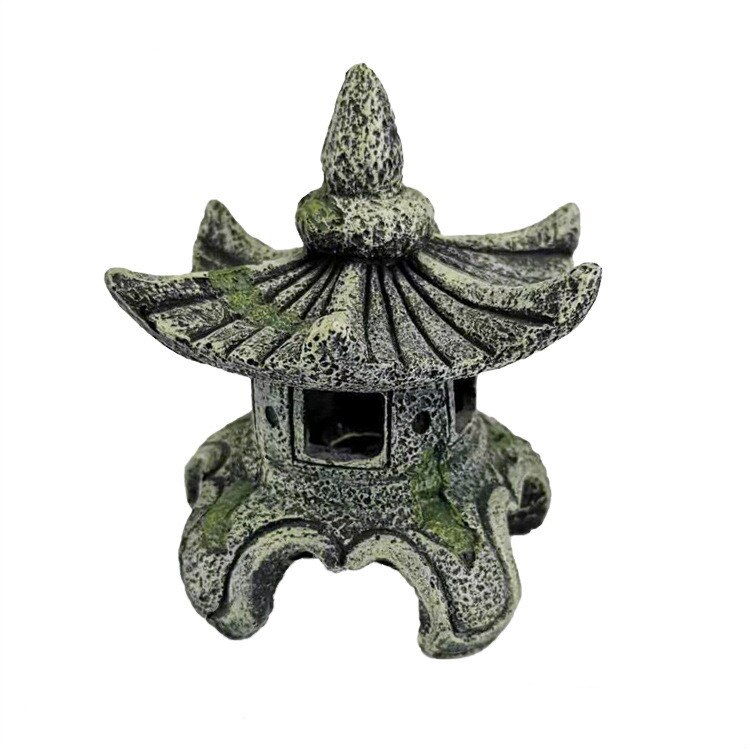 Fish Tank Landscaping Decoration Crafts Resin Antique Lighthouse Buddha Statue Aquarium Set Package Foreign Trade: 1