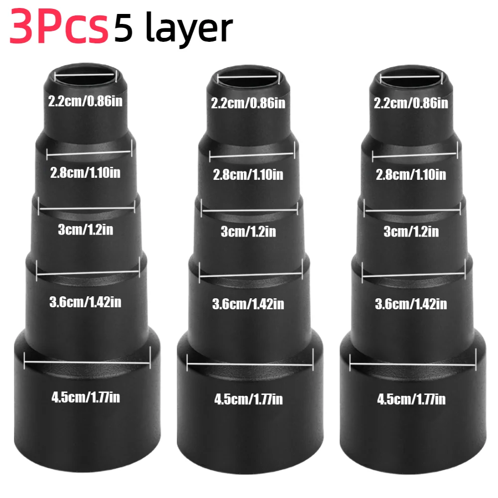 1-3 stk. 22mm 28mm 30mm 36mm 45mm- kobling universell støvsugerslangeadapter støvoppsamler 4-- etterslep /5- -lagskobling: Lys gul