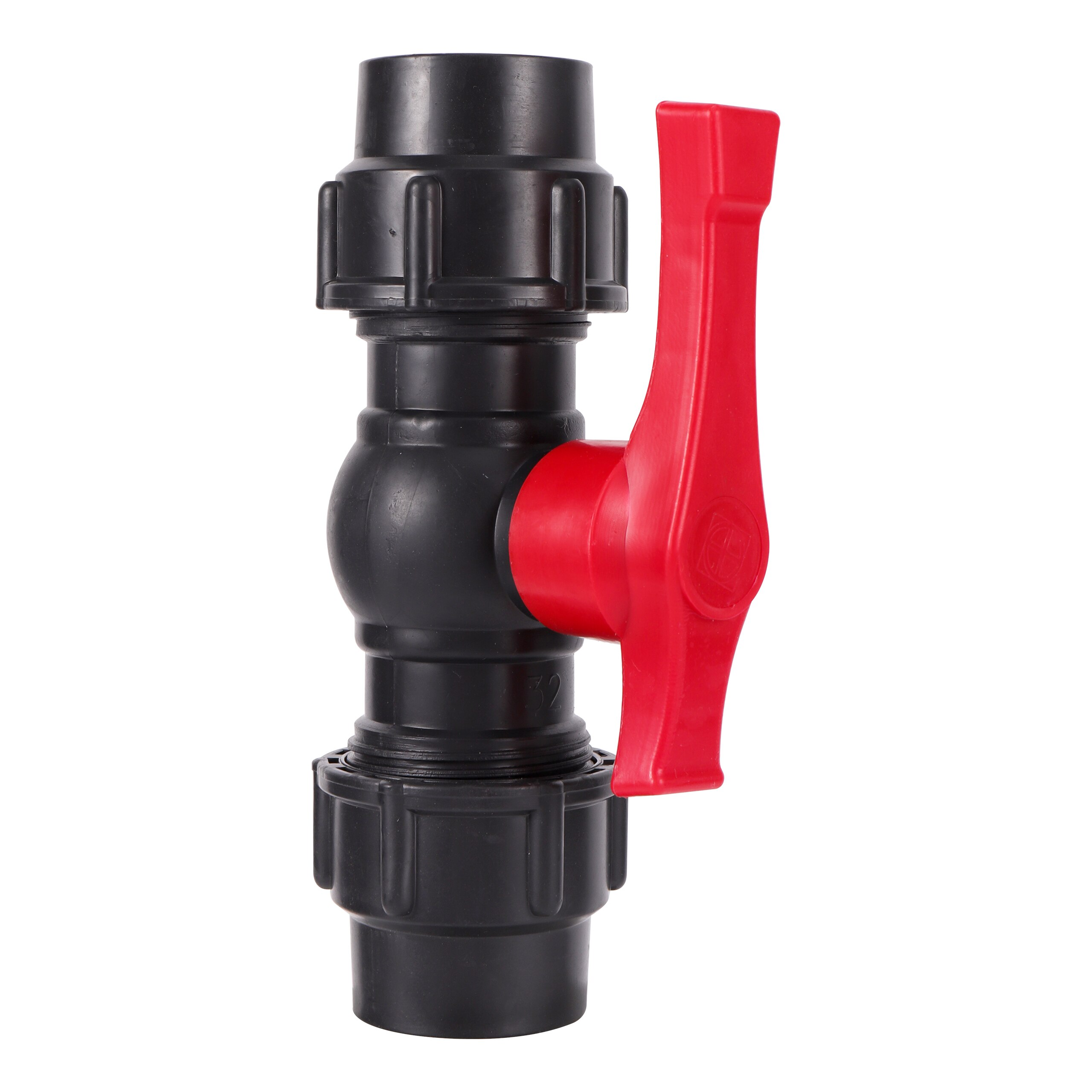 20mm PE Pipe Quick Connector Black Straight Tee Cross Elbow End Cap Joint Water Controll Valve Garden Irrigation Pipe Fittings: Plastic handle