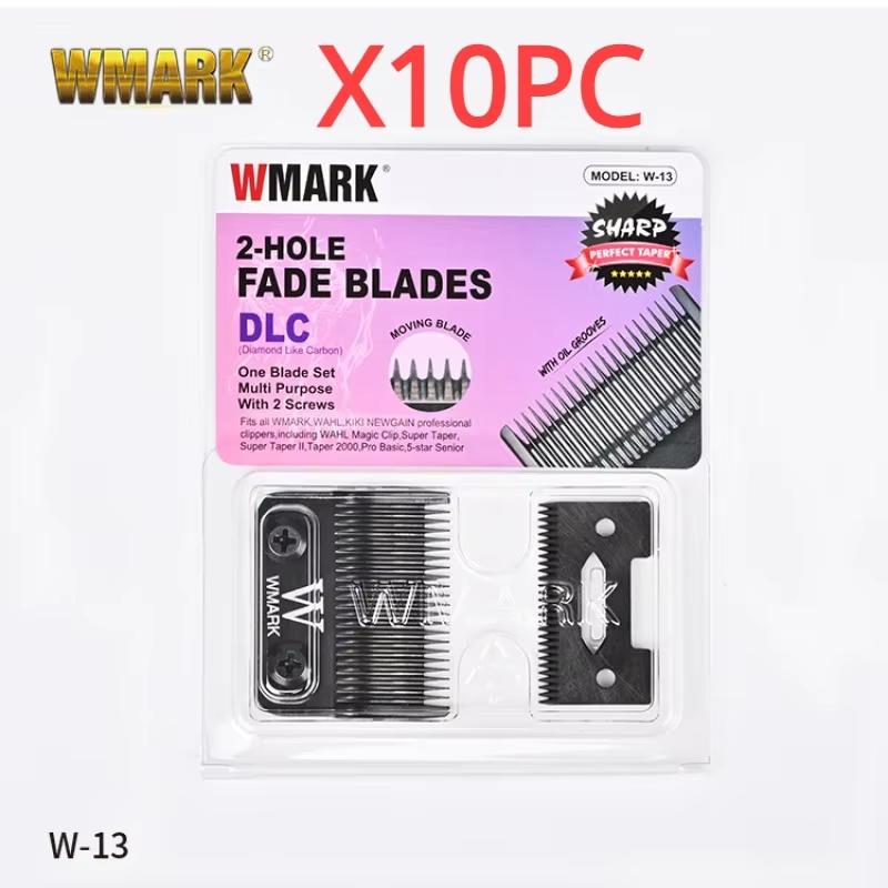 WMARK W-13 DLC FADE cortadora de pelo hoja de repuesto 440C metalurgia de polvo de acero inoxidable hoja móvil de cerámica accesorios de reemplazo