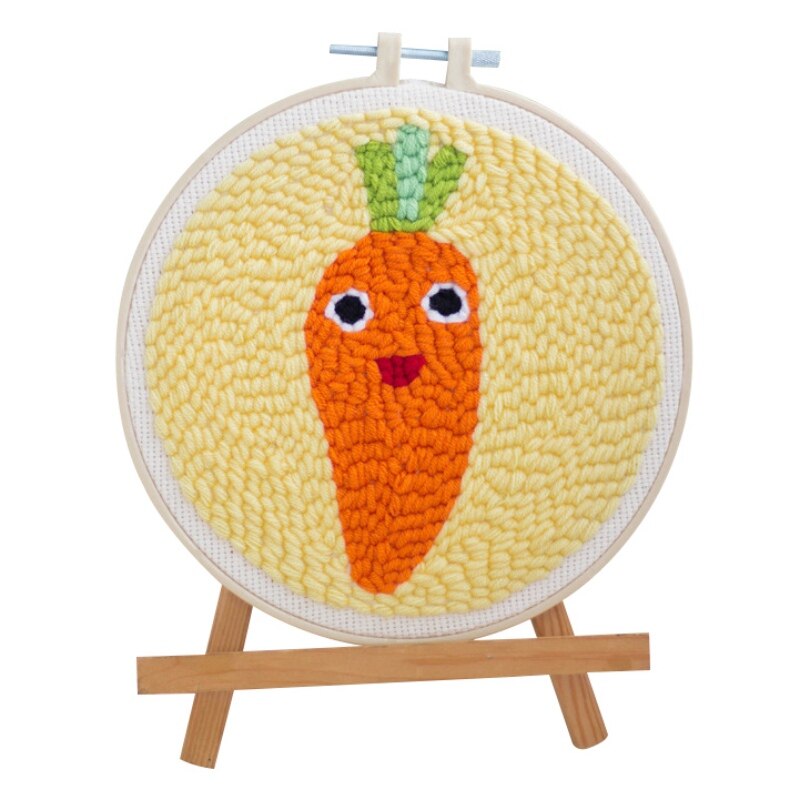 Punch Needle Embroidery Kit with Hoop Needlework Wool Work Beginner-Friendly Sewing Kits Handmade Embroidery Starter Kit DIY: 69A