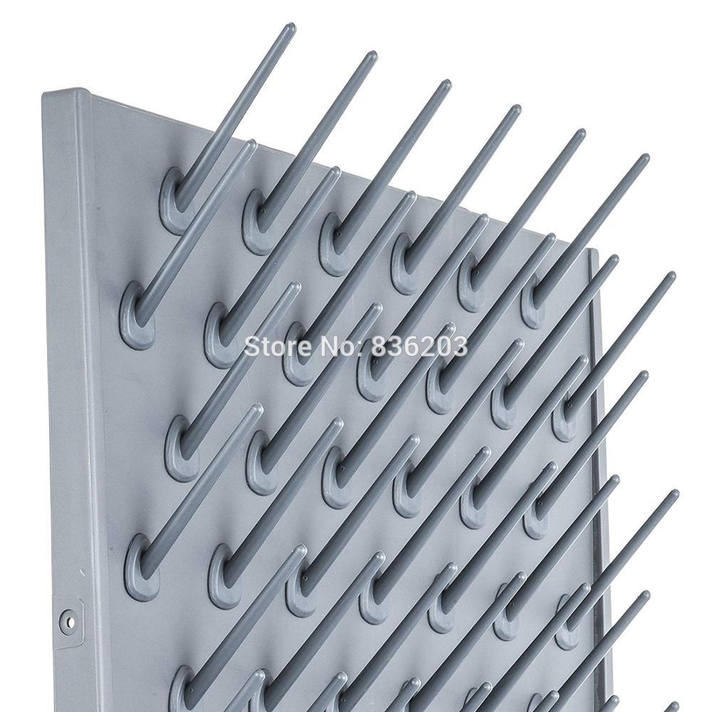 27 Pegs Lab Supply Drying Rack, Pegboard Bench-top/Wall-Mount Laboratory Glassware 52 Detachable PegsLab Drying Draining Rack Cl