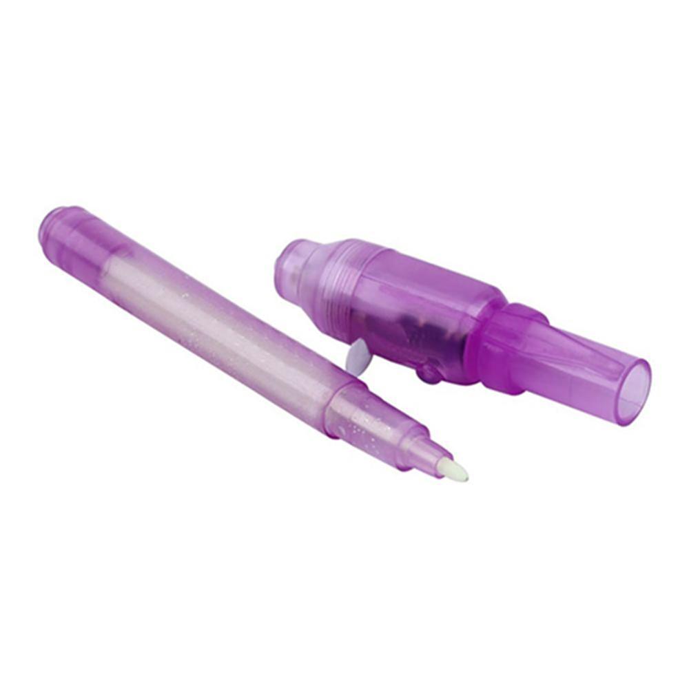 Onzichtbare Inkt Pen met ingebouwde UV Licht Magic Marker Kerstcadeau Briefpapier