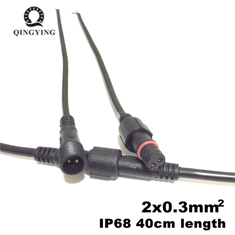 10 pairs Zwarte Waterdichte Connector Kabel, 2/3/4 Core 2/3/4 Pin, mannelijke en Vrouwelijke Plug IP68 LED Connector 0.3 (mm2) Voor Verlichting