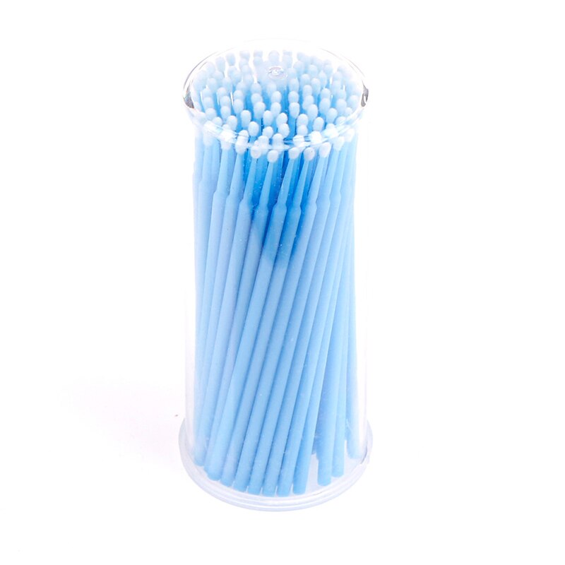 100 st/förpackning färgglada engångsborstar, individuell borttagningspinne, mikroborste, fransmakeup, ögonfransborstar, sminkverktyg: Lätt bule