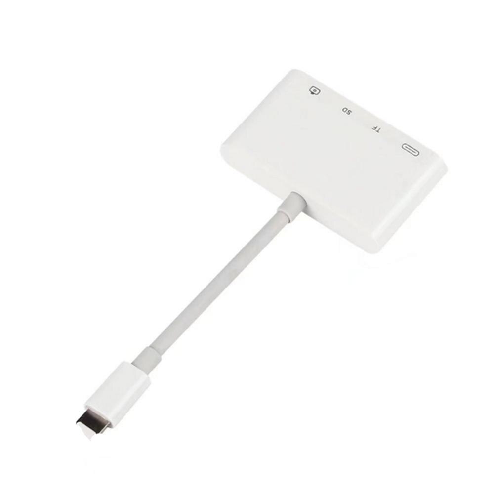 4 In 1 Lightning Naar Usb Camera Adapter Sd/Tf Kaartlezer Kit Voor Iphonex Xs 8/7 Ipad Usb 3.0 Otg Kabel 8 Pin Poort Opladen: Support iOS 11.3