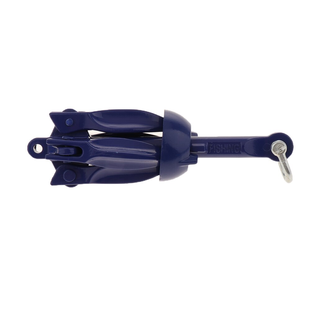 Blauw Aluminium Folding Grapnel Anker Vouwen Dreg Anker 0.7Kg 1.5lb Kajak Anker Marine Grade Boot Onderdelen