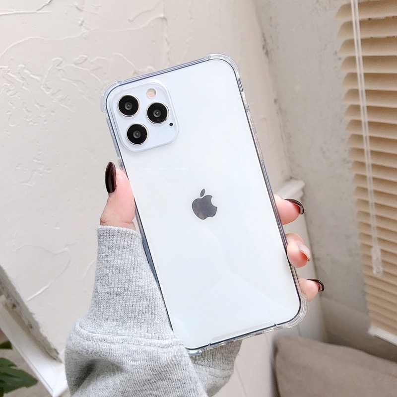 Funda de TPU suave negra transparente de para iPhone 16 15 14 Plus 13 12 11 Pro Max Mini X XS XR cubierta trasera transparente a prueba de golpes: Cuero genuino / Verde militar