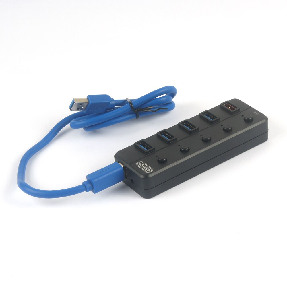 5 Port USB 3.0 Hub with Individual Power Switches controller and LED USB HUB CABLE