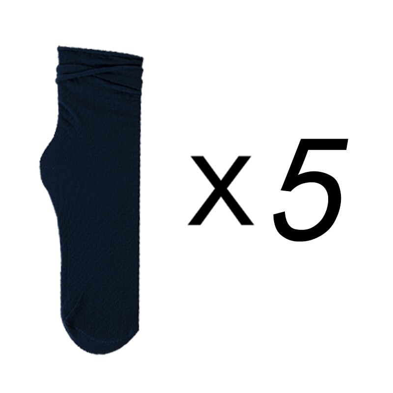 5 pares mulheres meias altas macias, velet soltas alças, meias fortes para meninas respiráveis meias masculinas um tamanho unissex: black