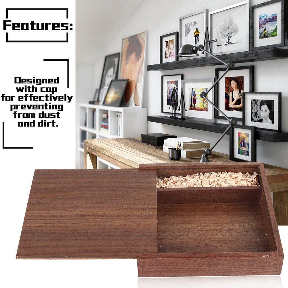 180*180*50mm Maple/Walnut Wood Photo Unique Album Box Collection Box DIY Wedding Memory
