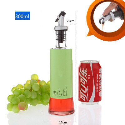 Olie spray flaske sprøjte olier gryde bbq grill madlavning værktøj køkkengrej køkken værktøj tilbehør forsyninger oliven pumpe olie flaske: 300ml grønne
