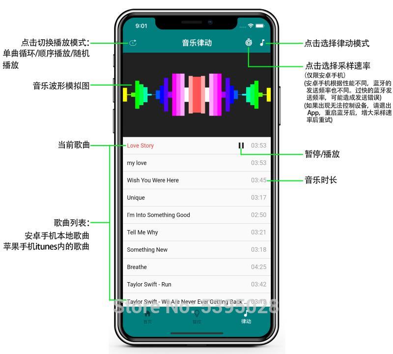 USB Music Controller Bluetooth Marvle Light Control for WS2812B Ws2811 Addressable Led Strip USB DC Interface