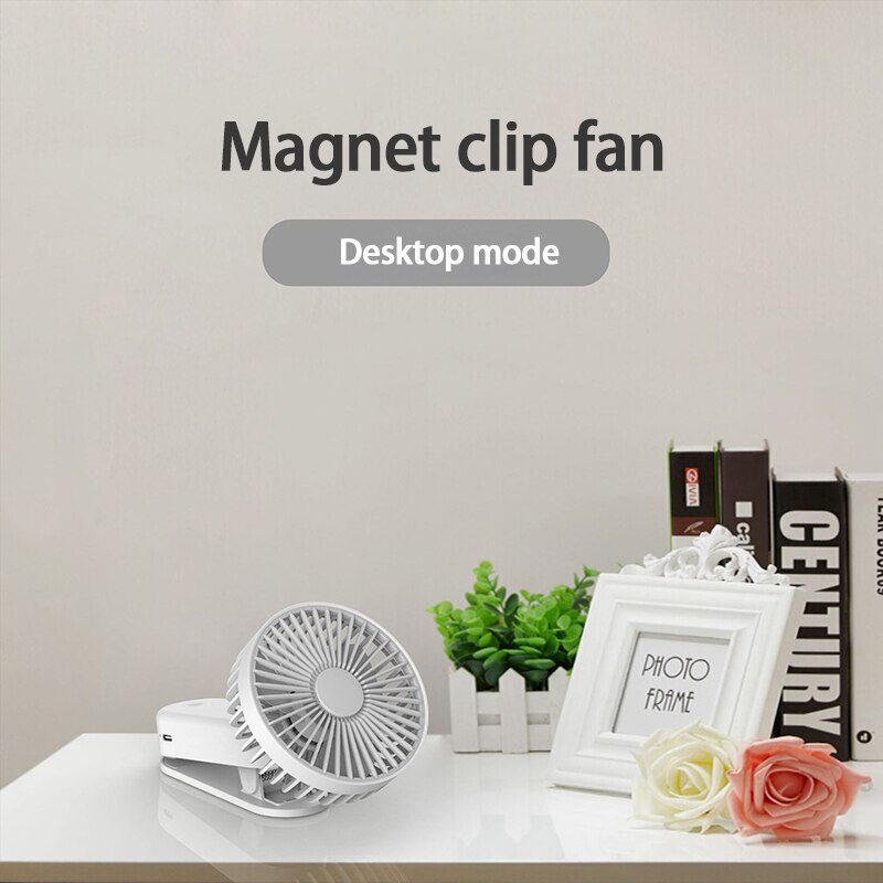Draagbare Mini Ventilator Handheld Usb Oplaadbare Desktop Magnetische Clip Fan Verstelbare Zomer Koeler Voor Outdoor Travel Office