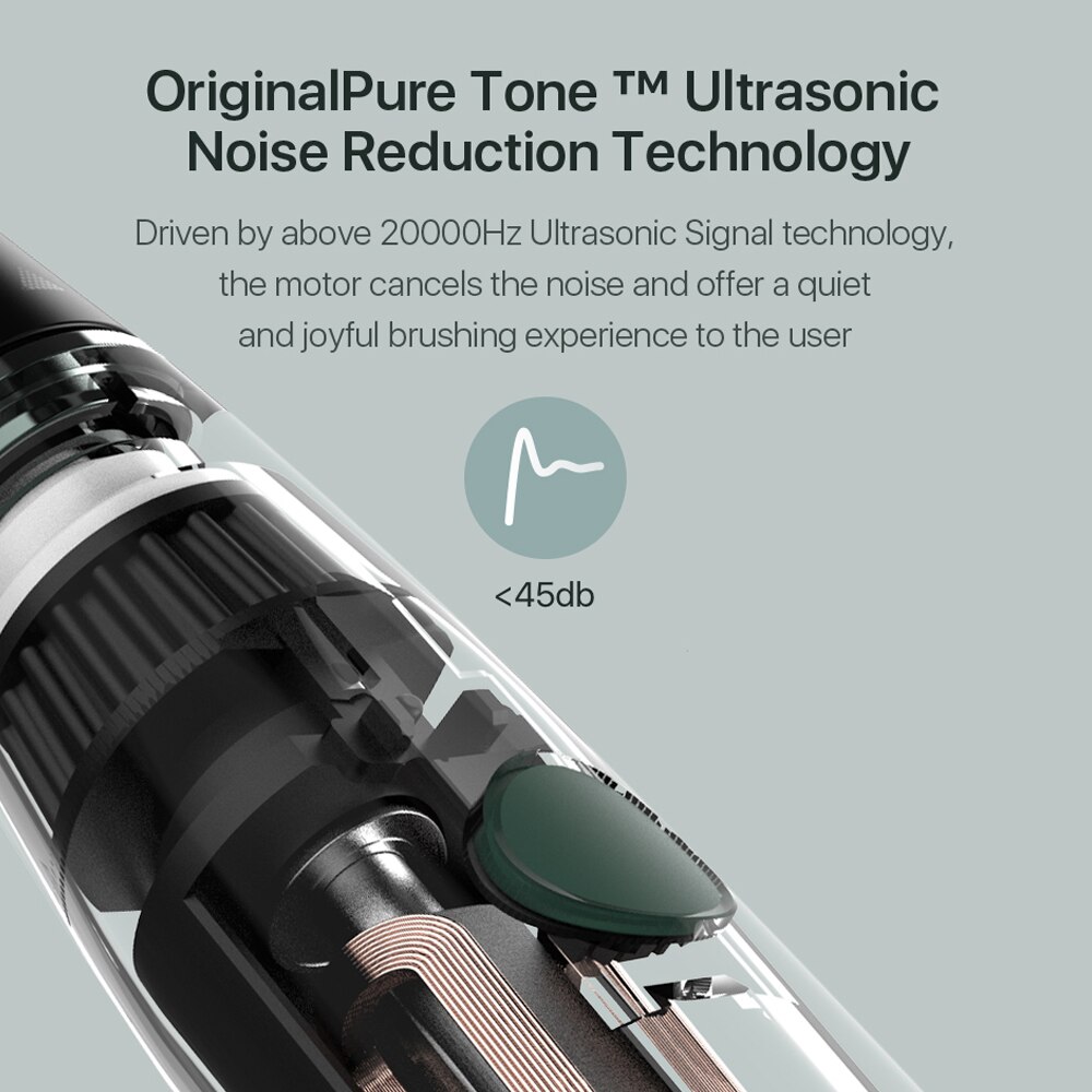 Oclean-cepillo de dientes eléctrico inteligente Air 2, dispositivo de limpieza dental sónico, carga rápida, IPX7, sin ruido, los últimos 40 días