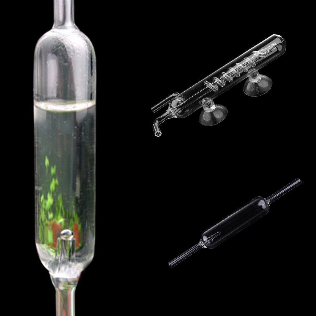 Aquarium tank  co2 diffuser bellenteller recht/spiraal met zuignap