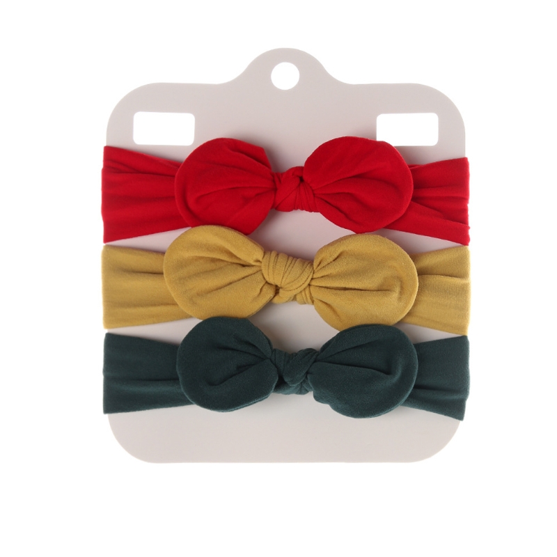 Diademas con lazo de nailon suave para niña, cintas elásticas de Color sólido para el pelo con lazo, accesorios para el cabello para recién nacido, 3 uds.: 13