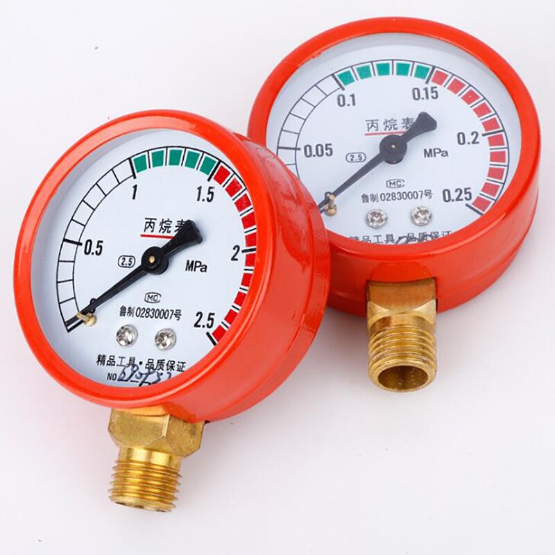 Manomètre à cadran en Propane, régulateur de gaz de soudage, 0-2,5 mpa, 0-0,25 mpa, Valve de réduction de pression, débitmètre de gaz