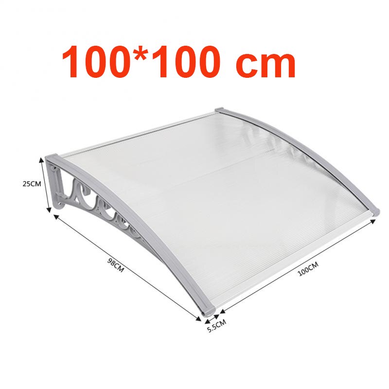 Outdoor Balcony Awning Support Bracket Door Window Eaves Awning Holder Awning Plastic Steel Bracket - 5mm Bracket Slot Width: 100x100cm