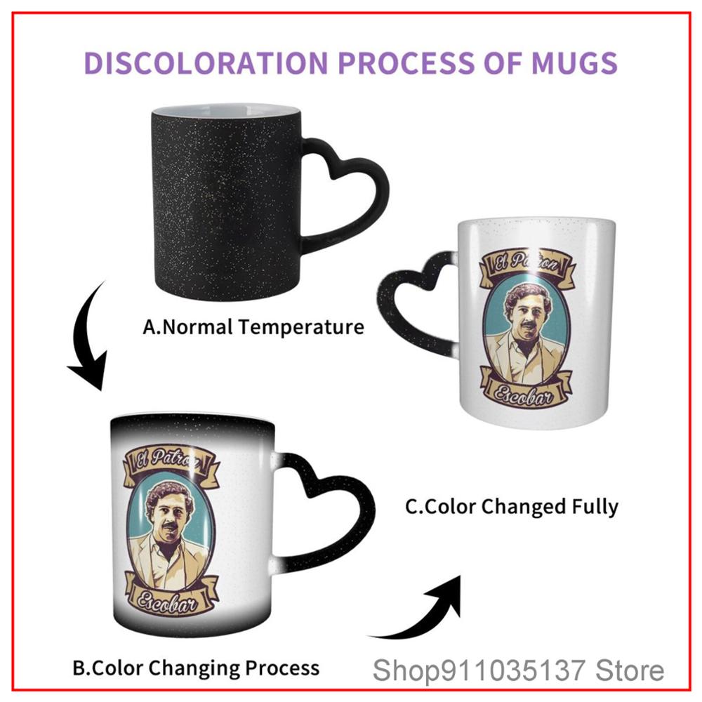 El Patron Narcos Pablo Escobar Plata O Plomo café K tasses tasses en verre tazas ensemble jetable solo support beignet bouteille gobelet tasse