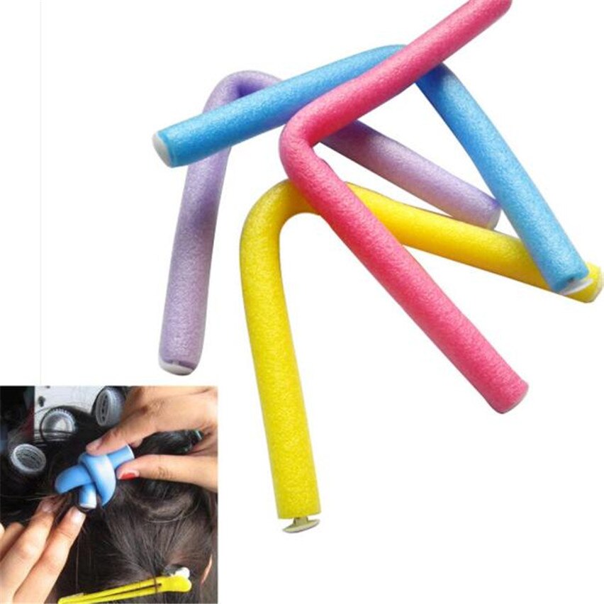 10 Stuks Lot Curler Makers Soft Foam Bendy Twist Krullen Diy Styling Hair Rollers Tool Voor Vrouwen meubi Lb