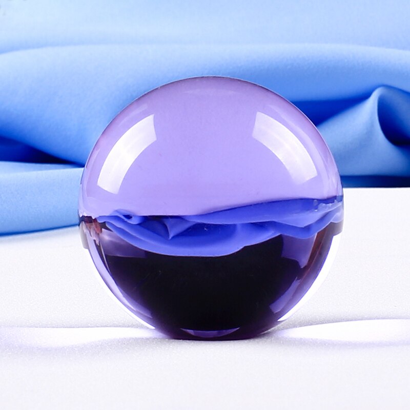 1 stuk 9 Kleur Crystal Ball Globe Diverse Glas Bal Bol Home Decoratie Feng Shui Ambachten Voor Woondecoratie: 3 cm / Purple