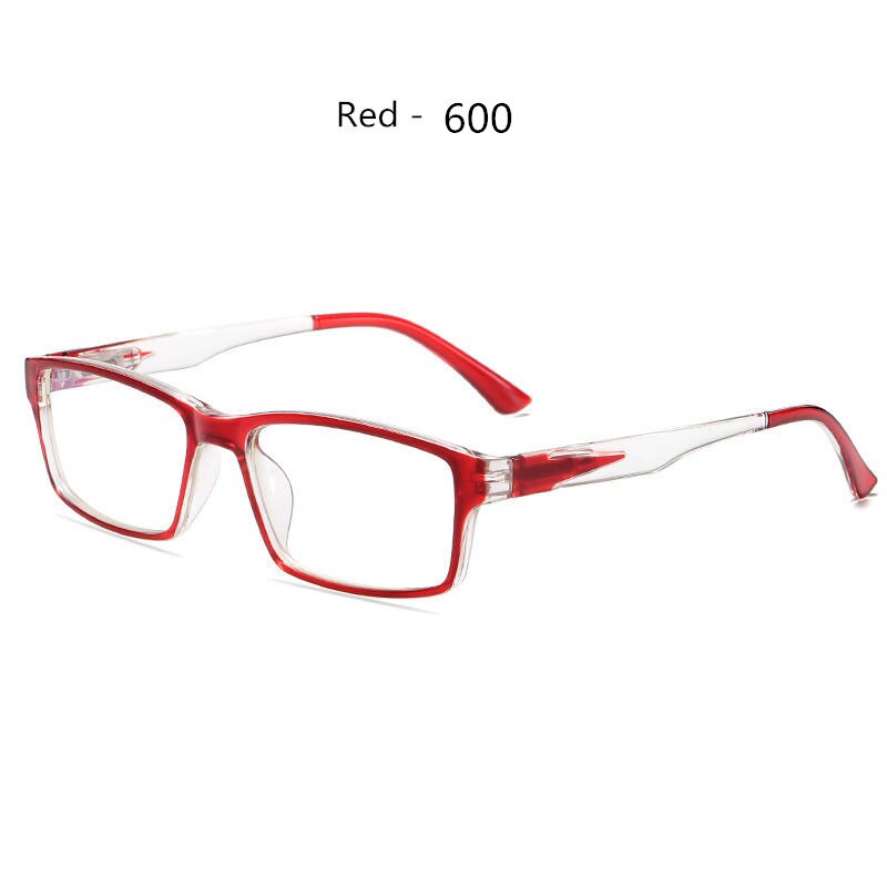 Afgewerkt Bijziendheid Bril Mannen Vrouwen Bijziend Brillen Student Kortzichtig Goggles Dioptrie-1.0 -1.5 -2.0 -3.0-6: Red-600