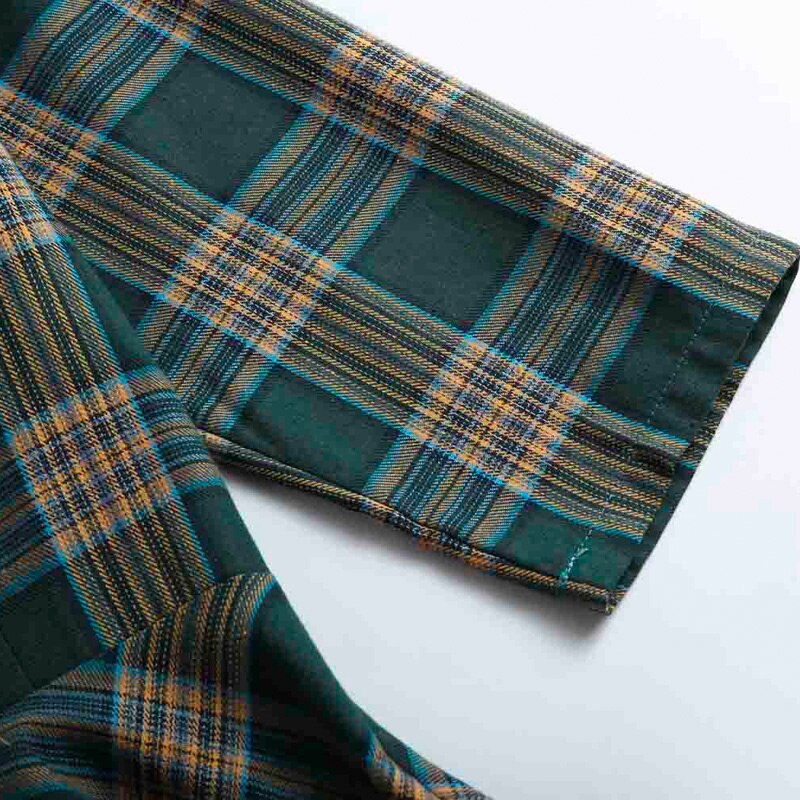 Tonval Turn-Down Kraag Button Up Groene Plaid Herfst Kleding Vrouwen Jurken Vintage Gewaad Elegante Swing Jurk Retro