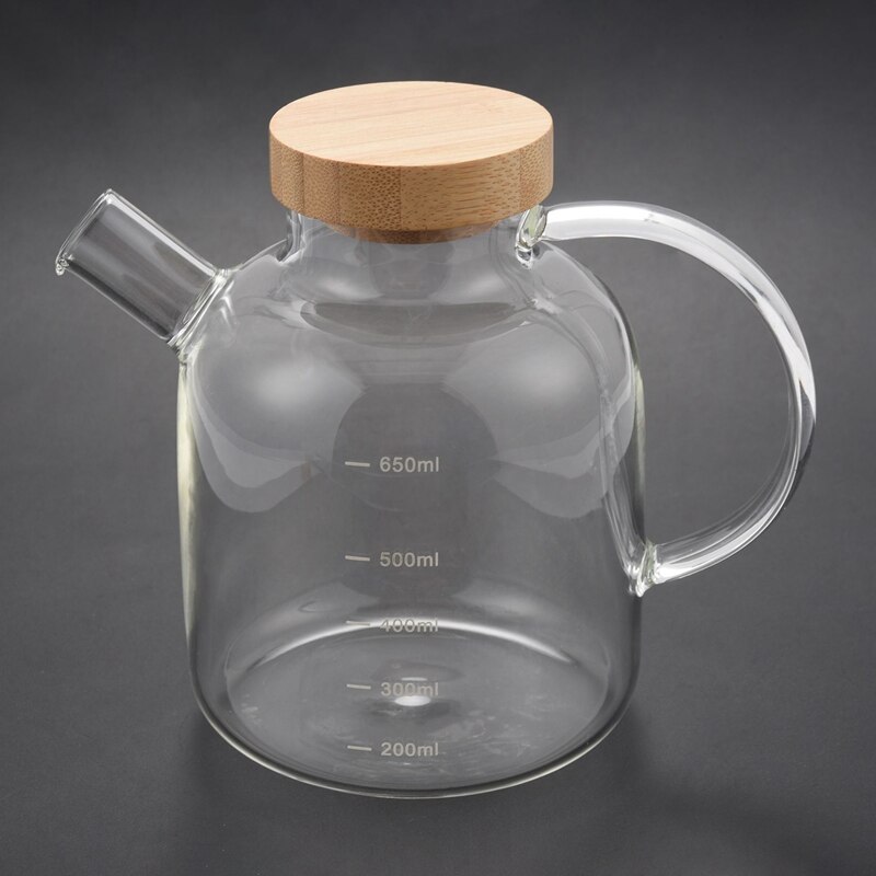 LBER 650Ml Olive Oil Dispenser Bottle Horn Mouth Oil Pot Condiment Oil Glass Bottle Anti-Leak Oil Bottle Vinegar Soy Sauce Bottl