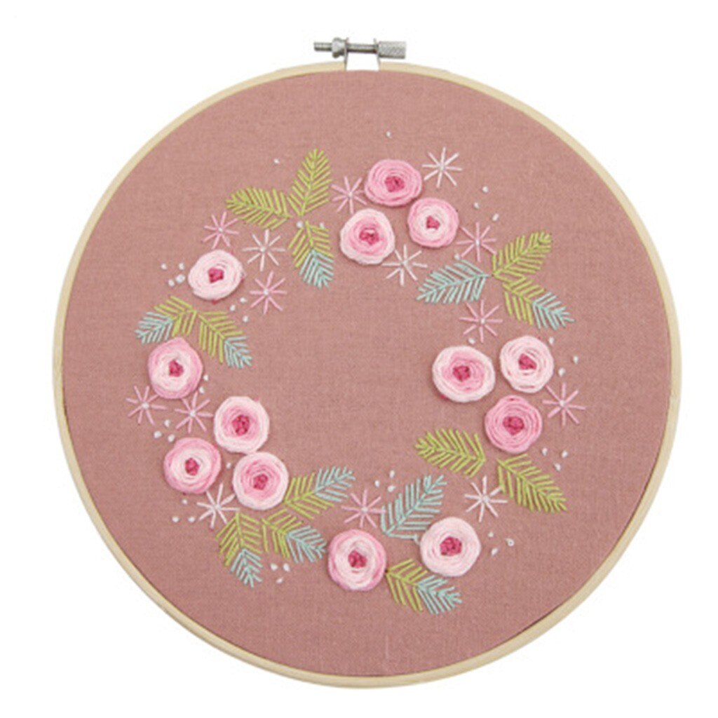 Embroidered Flowers Letters Material Package Embroidery Accessories Diy Handcraft Cross Stitch Needlework Kits Handcraft: B