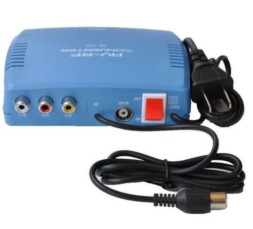 AV RF Modulator TV Switch Audio Video RCA Ant Input Voor Type Coax Uitgang Converter