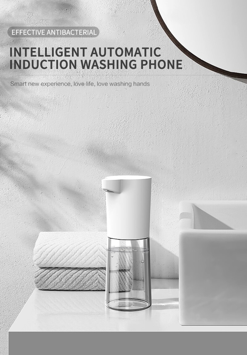 500ml Automatic Soap Dispenser Vertical Touchless Induction Foam Automatic Electric Liquid Soap Dispenser Touchless Automation: Default Title