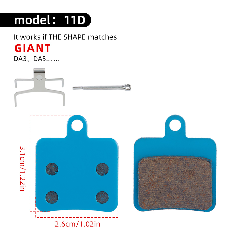 MOTSUV Bicycle Disc Brake Pads MTB Bike BB5 BB7 Pads Wear-resistant Blue Half Metal High Strength Steel Backplate Cycling Parts: Chocolate